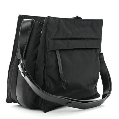 Prada Tessuto Nylon Front Pocket Messenger Bag Black 3 of 12