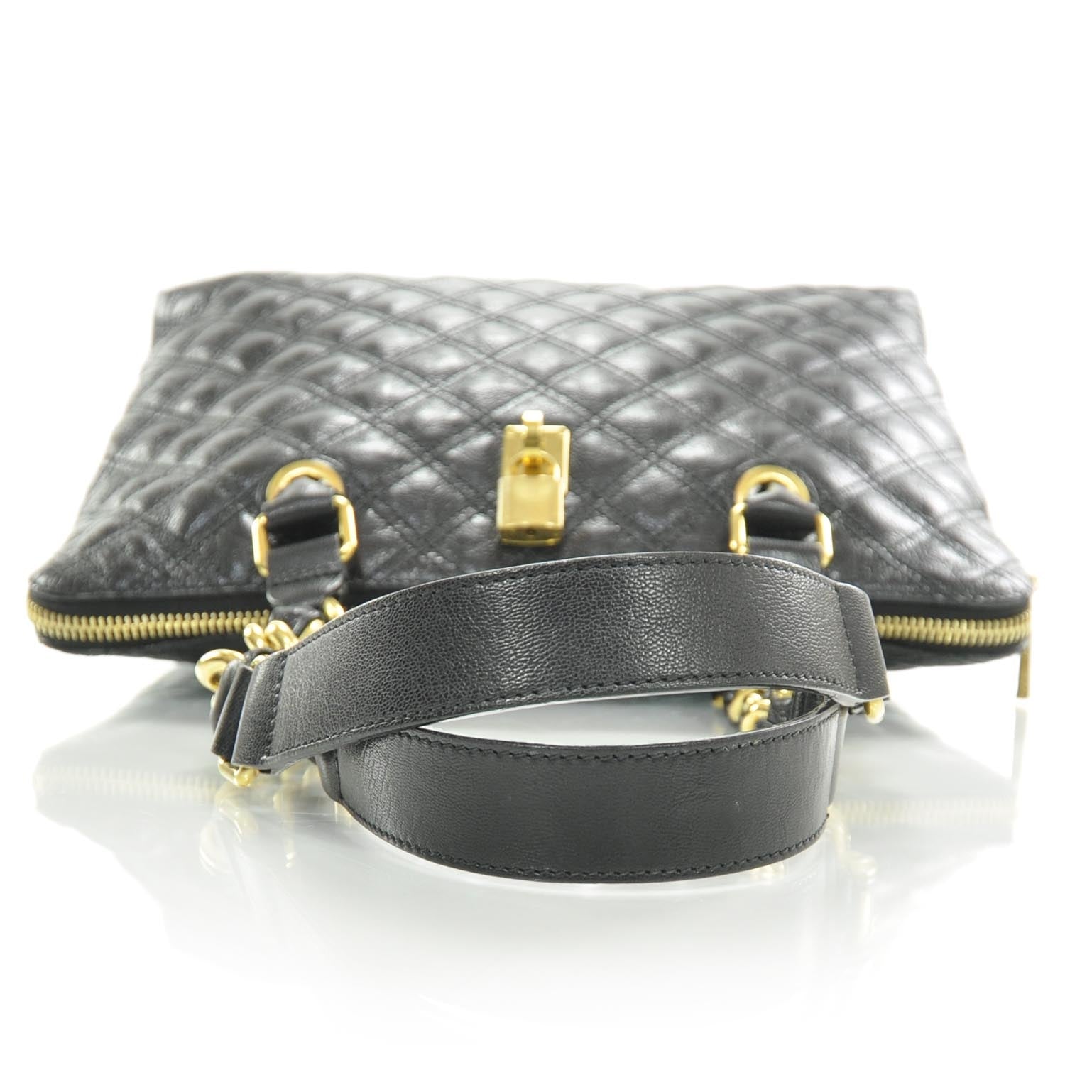 Marc Jacobs Leather Quilted Karlie Satchel Black 5 of 9