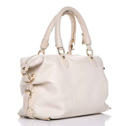 Louis Vuitton Calfskin Sac Louis White 2 of 13