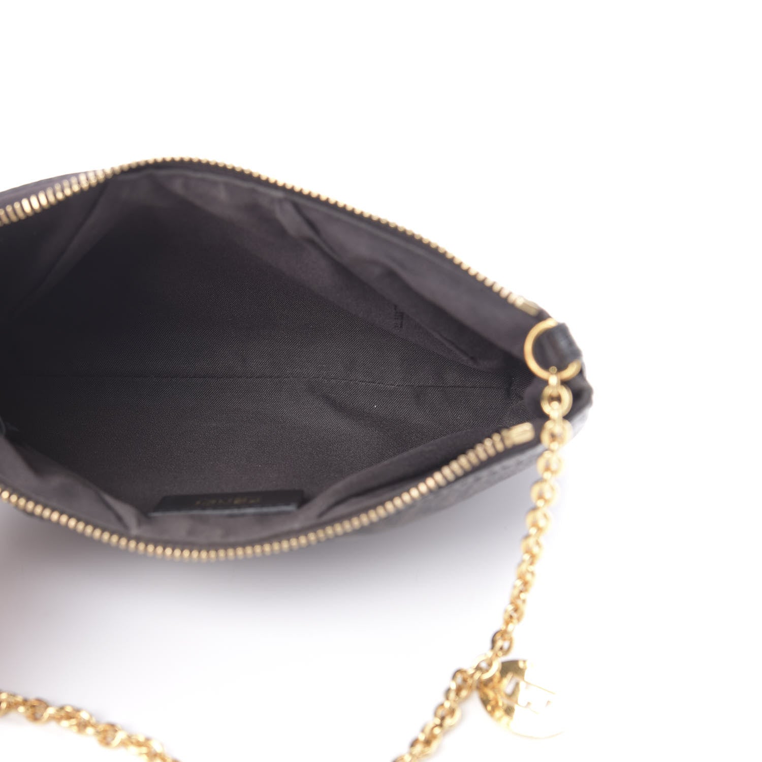 Fendi Zucchino Spalmati Forever Pochette Moro Black 5 of 10