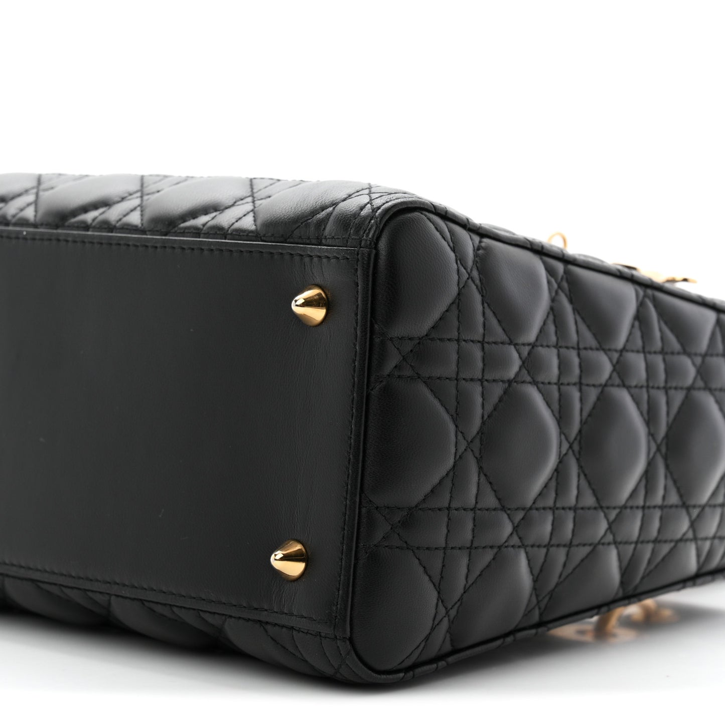 Lambskin Cannage Medium Lady Dior Black