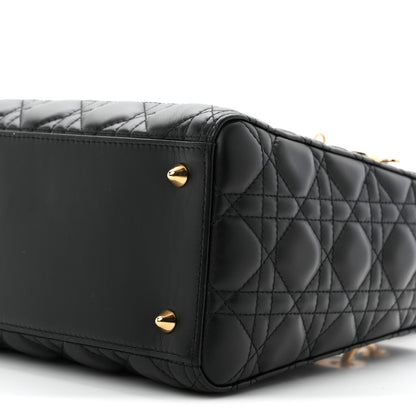 Christian Dior Lambskin Cannage Medium Lady Dior Black 9 of 9