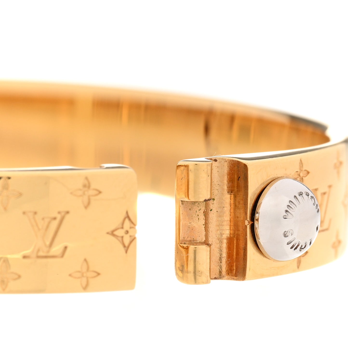 Brass Monogram Nanogram Cuff S Gold