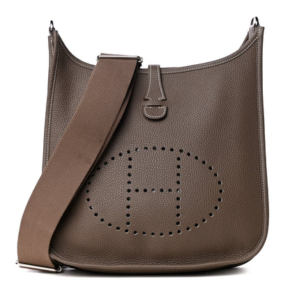 Hermes Taurillon Clemence Evelyne III PM Etoupe 1 of 5