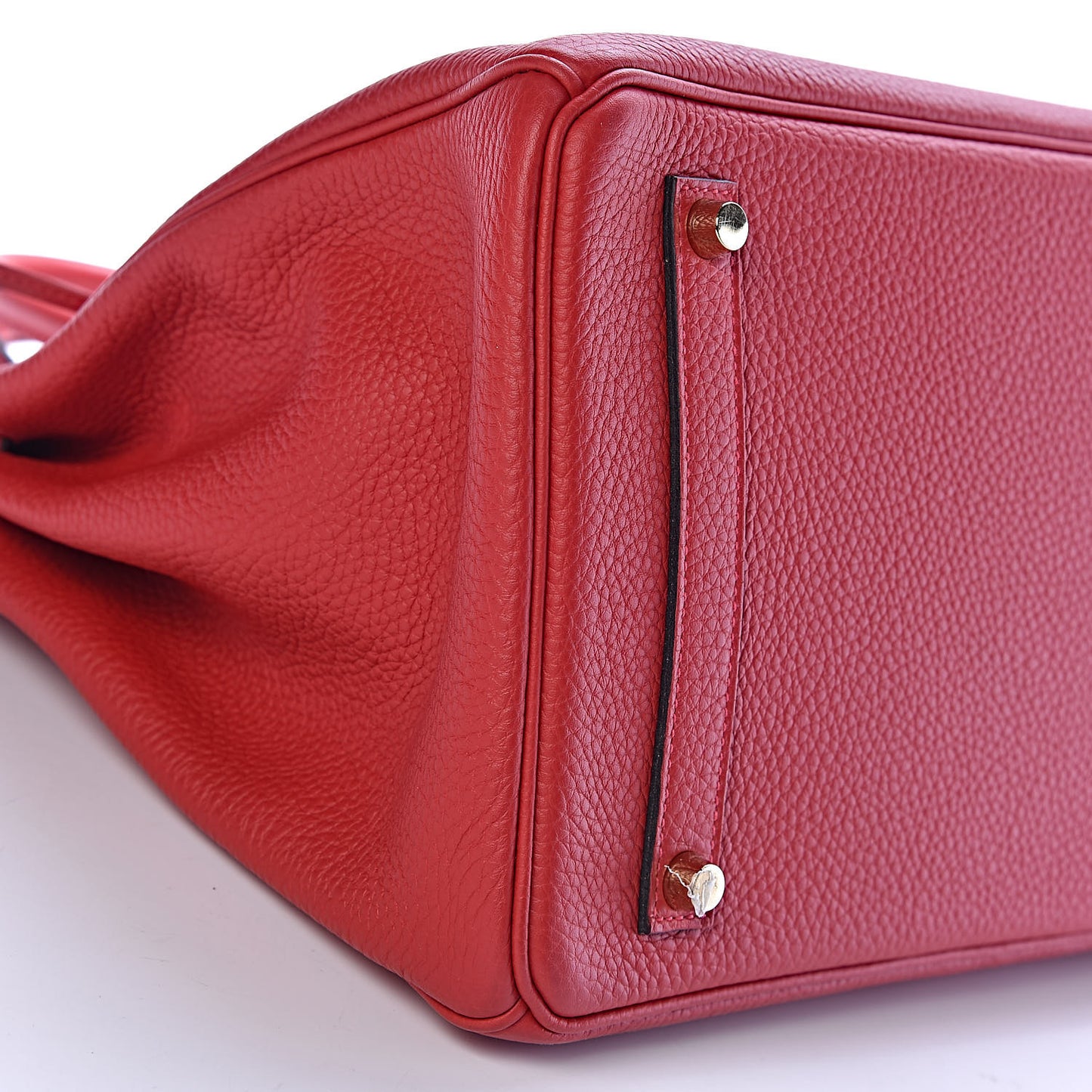 Taurillon Clemence Horseshoe Birkin 35 Rouge Casaque Black