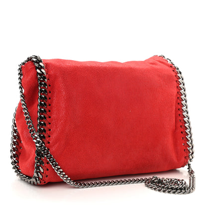 Stella McCartney Shaggy Deer Mini Falabella Fold Over Tote Red 3 of 7