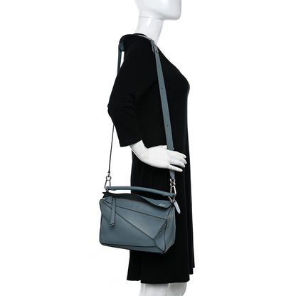 Loewe Calfskin Small Puzzle Bag Stone Blue 2 of 18