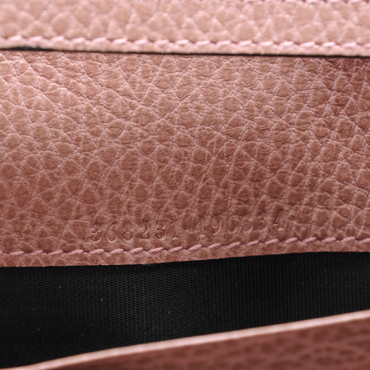 Dollar Calfskin Mini Swing Wallet Bag Soft Pink