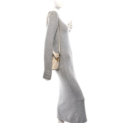 Fendi Vitello Liberty F is Fendi Bi-Color FF 1974 Embossed Mini Mon Tresor Bucket Bag Camelia Mandorlo 2 of 10