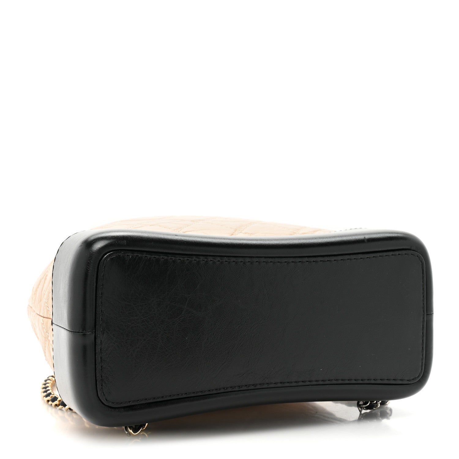 Chanel Aged Calfskin Quilted Small Gabrielle Backpack Beige Black 4 of 11