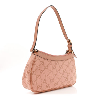 Gucci Monogram Textured Dollar Calfskin Small Ophidia Hobo Cloche Rose Pink Cloche Rose Pink 3 of 10