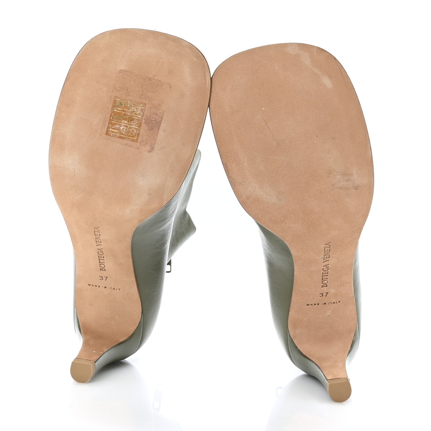 Bottega Veneta Nappa Bloc 70mm Ankle Boots 37 Khaki 5 of 6