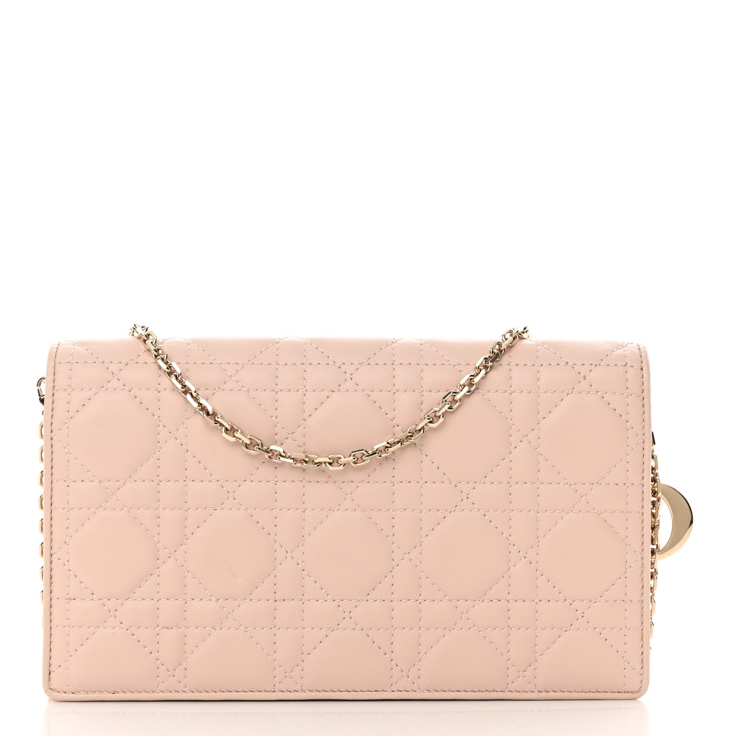 Christian Dior Lambskin Cannage Lady Dior Pouch Beige 3 of 16