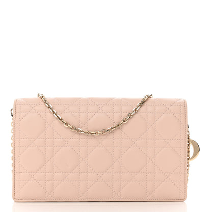 Christian Dior Lambskin Cannage Lady Dior Pouch Beige 3 of 16