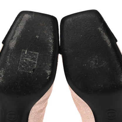 Chanel Glitter Fabric Lurex Cap Toe Fantasy High Boots 37 Pink Black 9 of 12