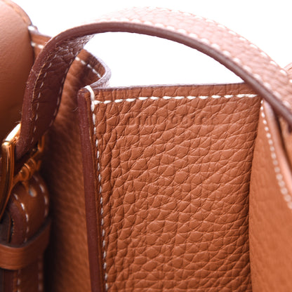 Hermes Taurillon Clemence Halzan 31 Gold 8 of 12
