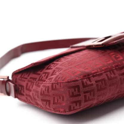 Fendi Zucchino Baguette Burgundy 6 of 14