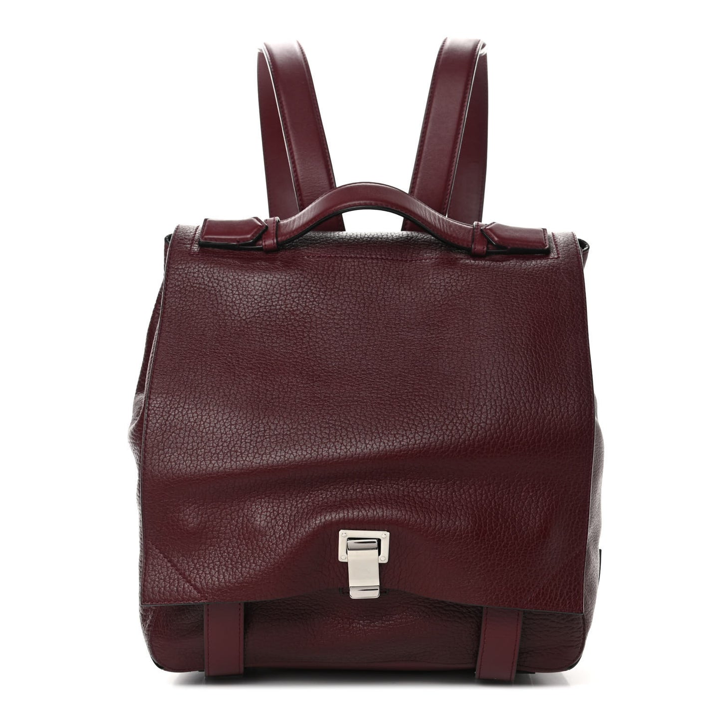 Pebbled Calfskin PS Courier Backpack Oxblood