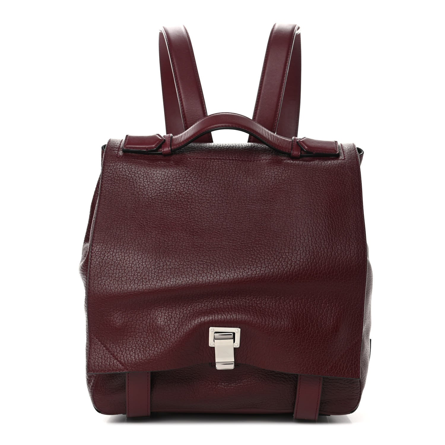 Proenza Schouler Pebbled Calfskin PS Courier Backpack Oxblood 1 of 4
