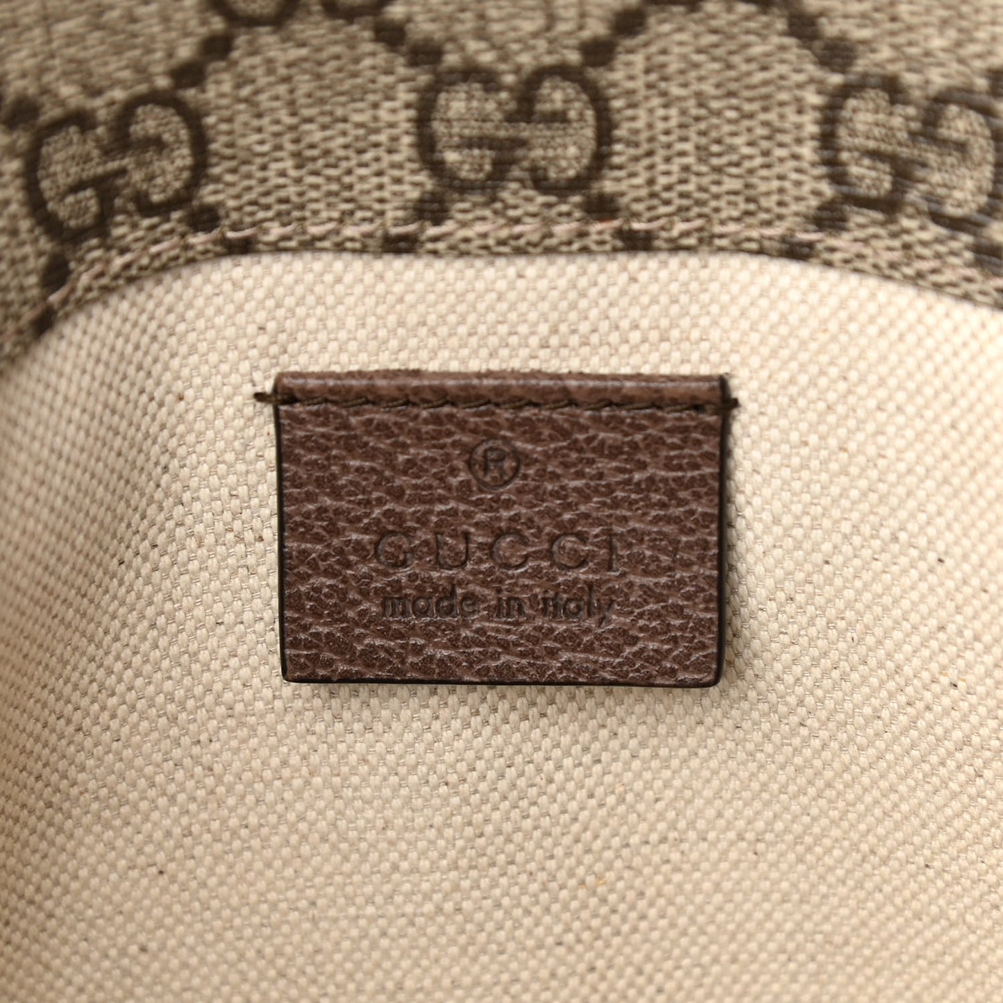 GG Supreme Monogram Neo Vintage Web Belt Bag Brown