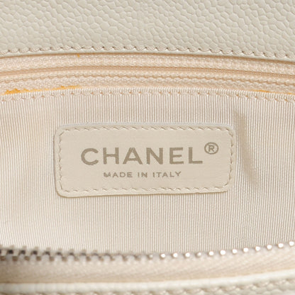 Chanel Caviar Quilted Grand Shopping Tote GST White 5 of 7