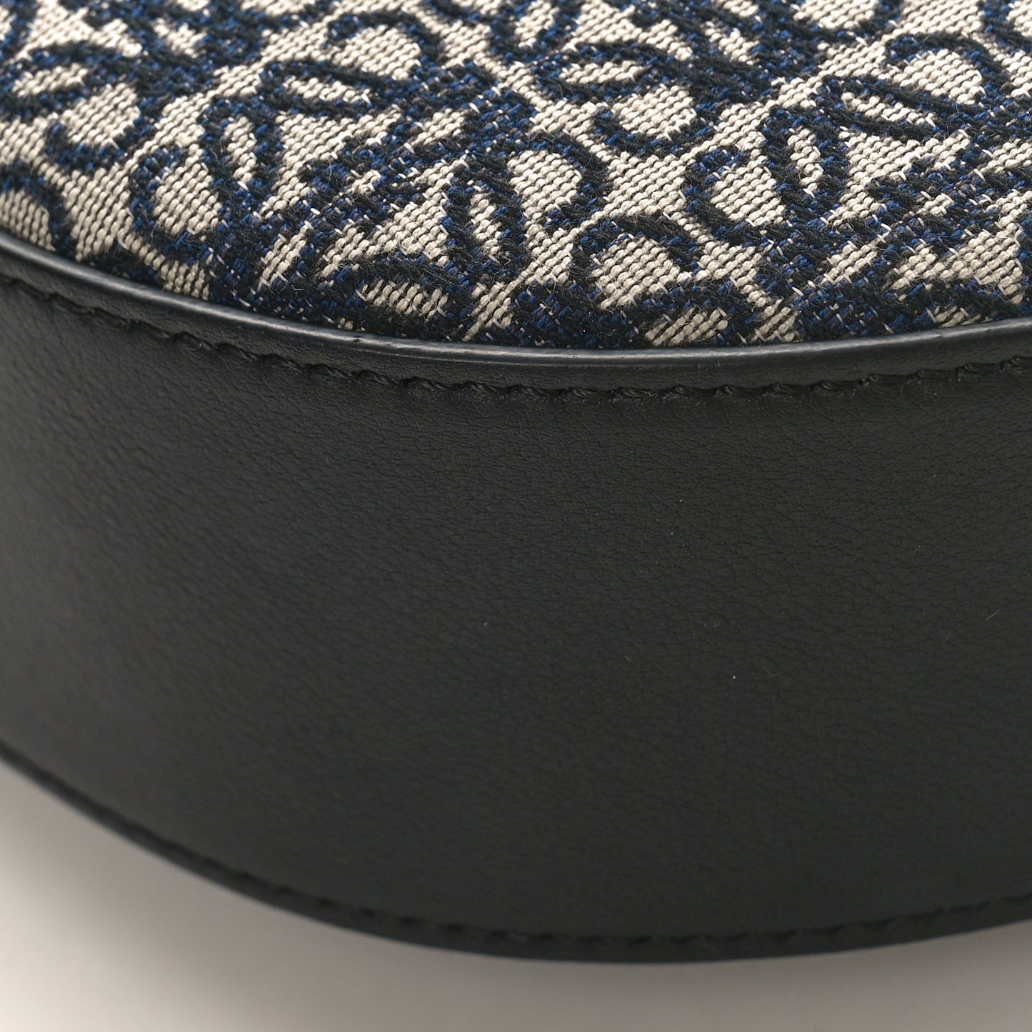 Jacquard Anagram Calfskin Small Luna Navy Black
