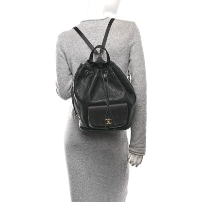 Chanel Sheepskin Caviar Quilted Daily Round Backpack Black 2 of 10