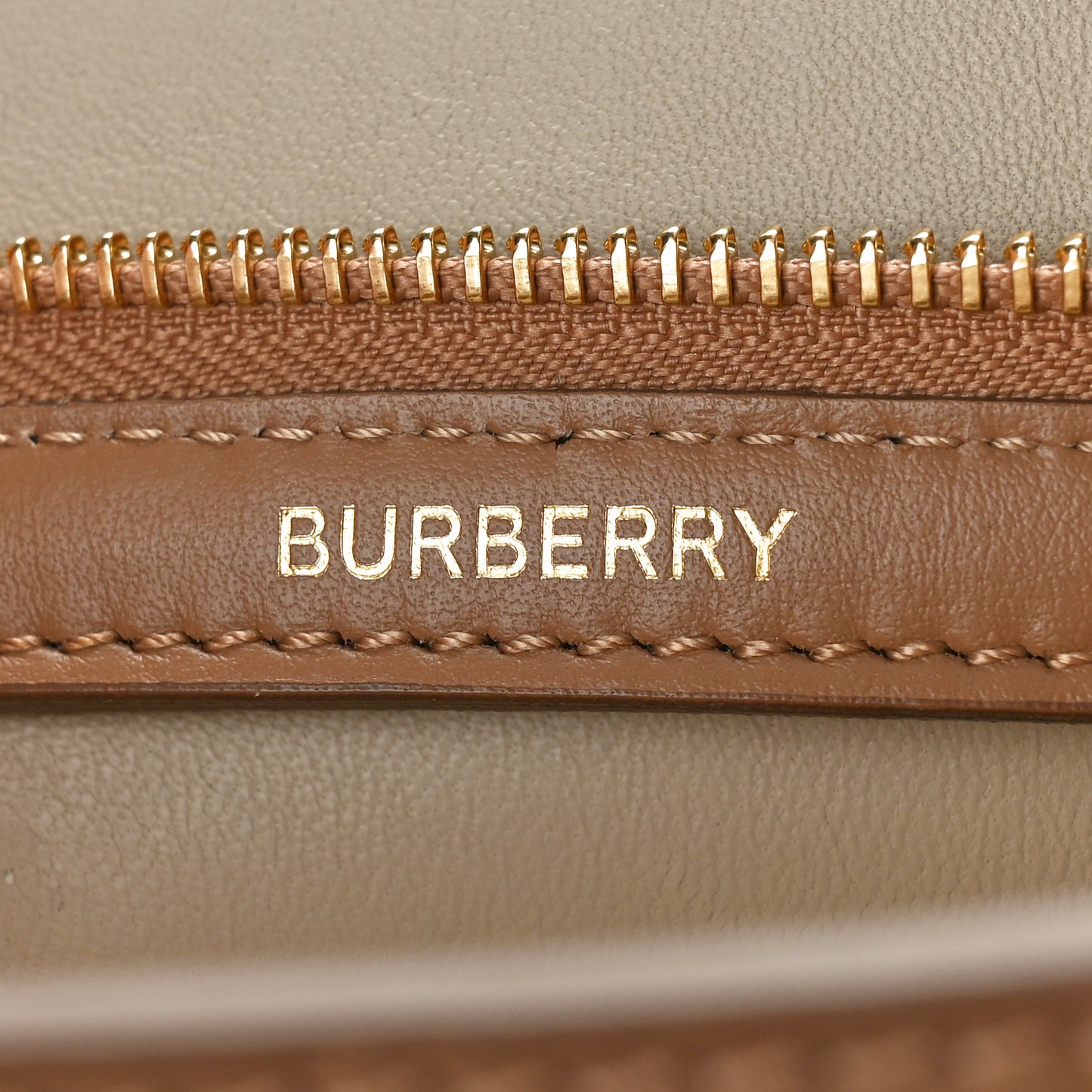 Calfskin Embossed Monogram Zip Pouch Light Camel