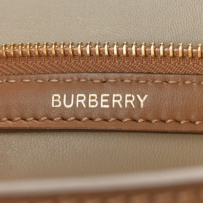 Burberry Calfskin Embossed Monogram Zip Pouch Light Camel 6 of 9