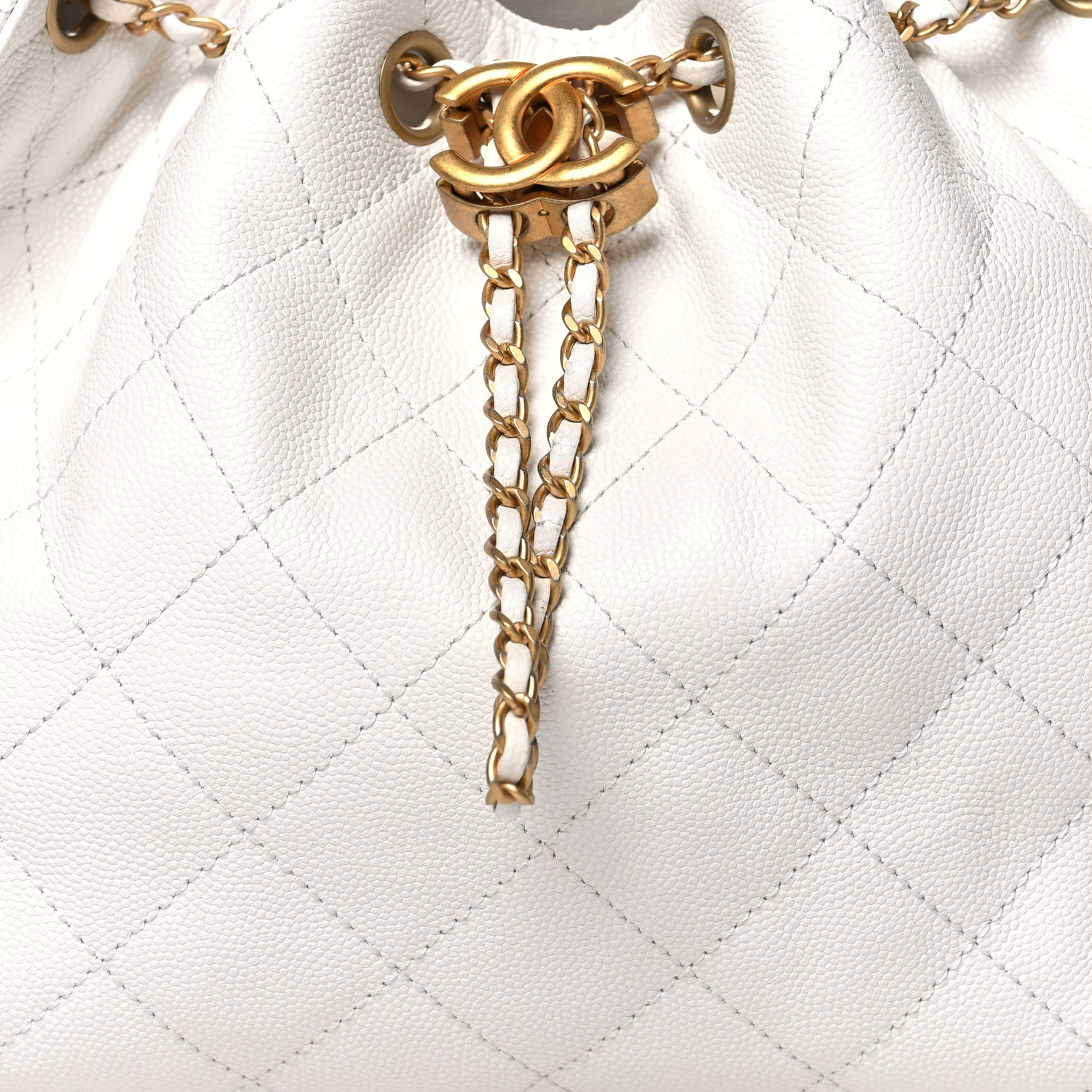 Chanel Caviar Quilted Small Chanel 25 Handbag White 8 of 10