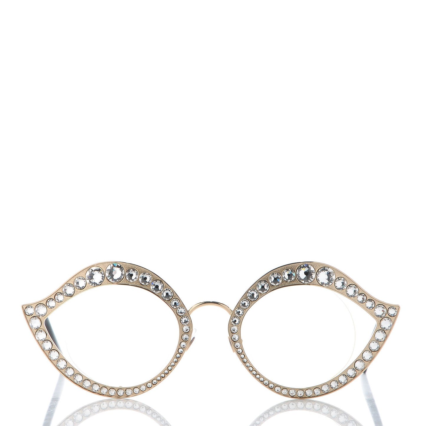 Metal Crystal Cat Eye Glasses GG0046/S Gold