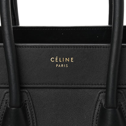 Celine Smooth Calfskin Micro Luggage Black 7 of 8