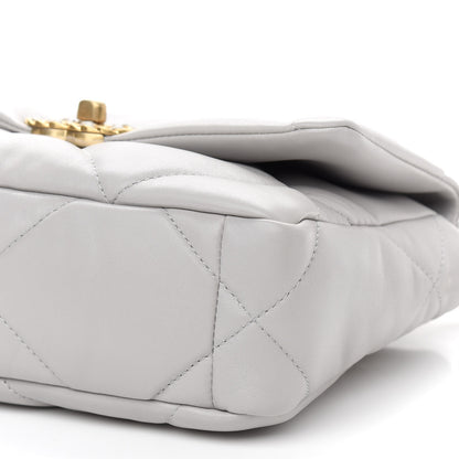Chanel Lambskin Quilted Medium Chanel 19 Flap Grey 9 of 9