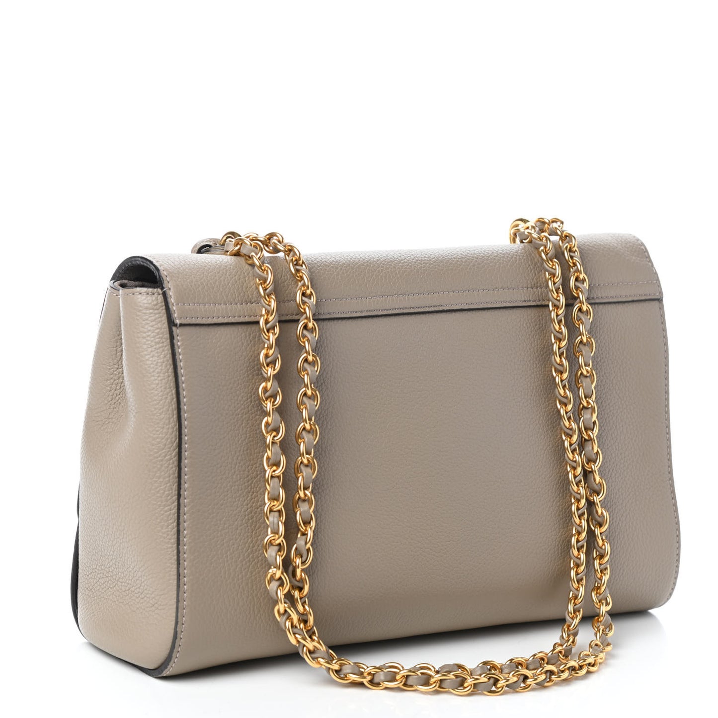Small Classic Grain Calfskin Medium Lily Flap Grey