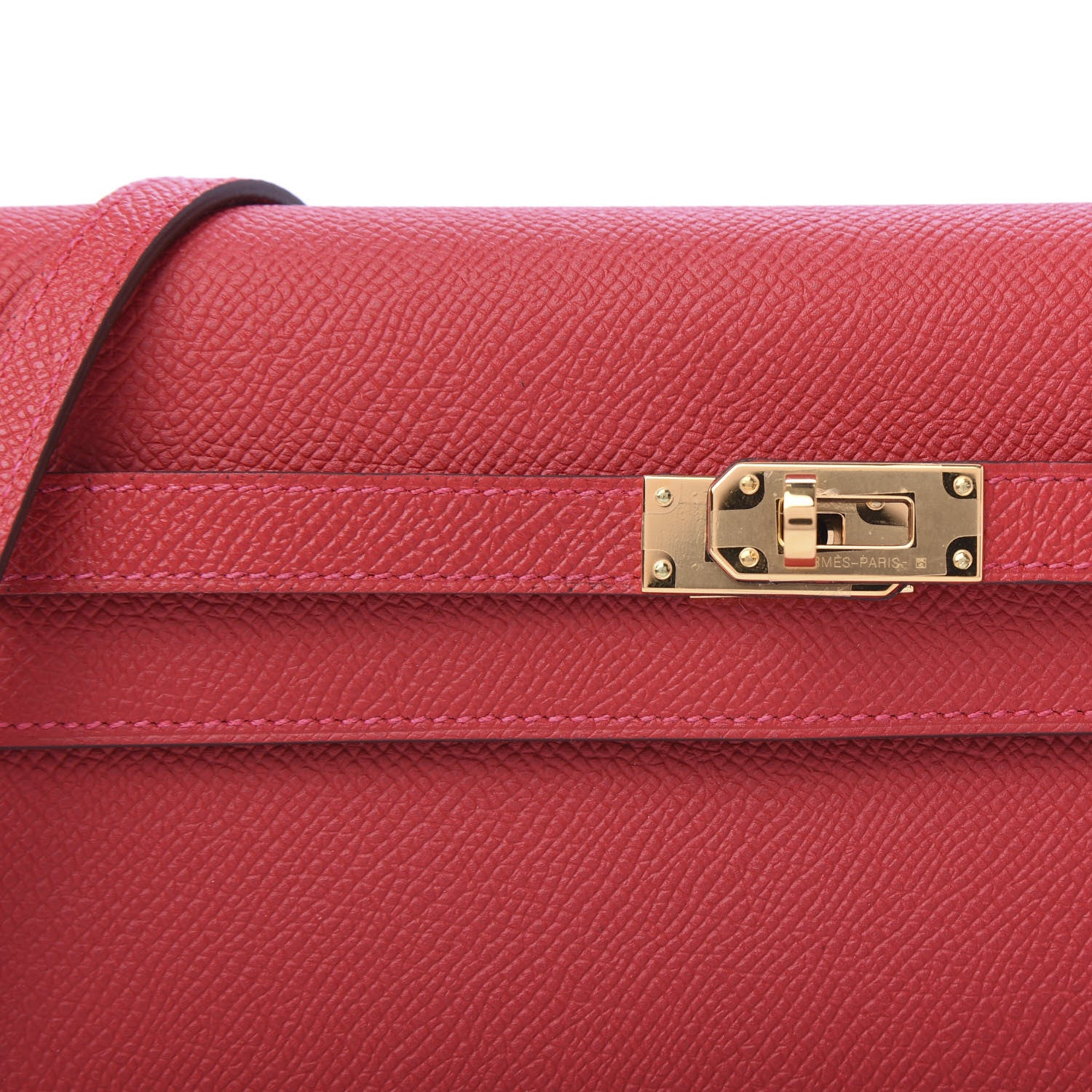 Hermes Epsom Kelly Wallet To Go Rouge Casaque 9 of 10