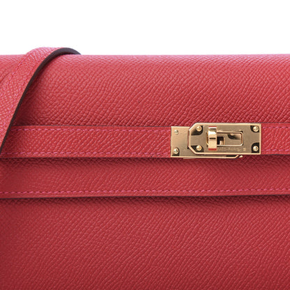Hermes Epsom Kelly Wallet To Go Rouge Casaque 9 of 10