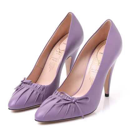 Gucci Nappa Bow High Heel Pumps 36 New Lavender 2 of 7