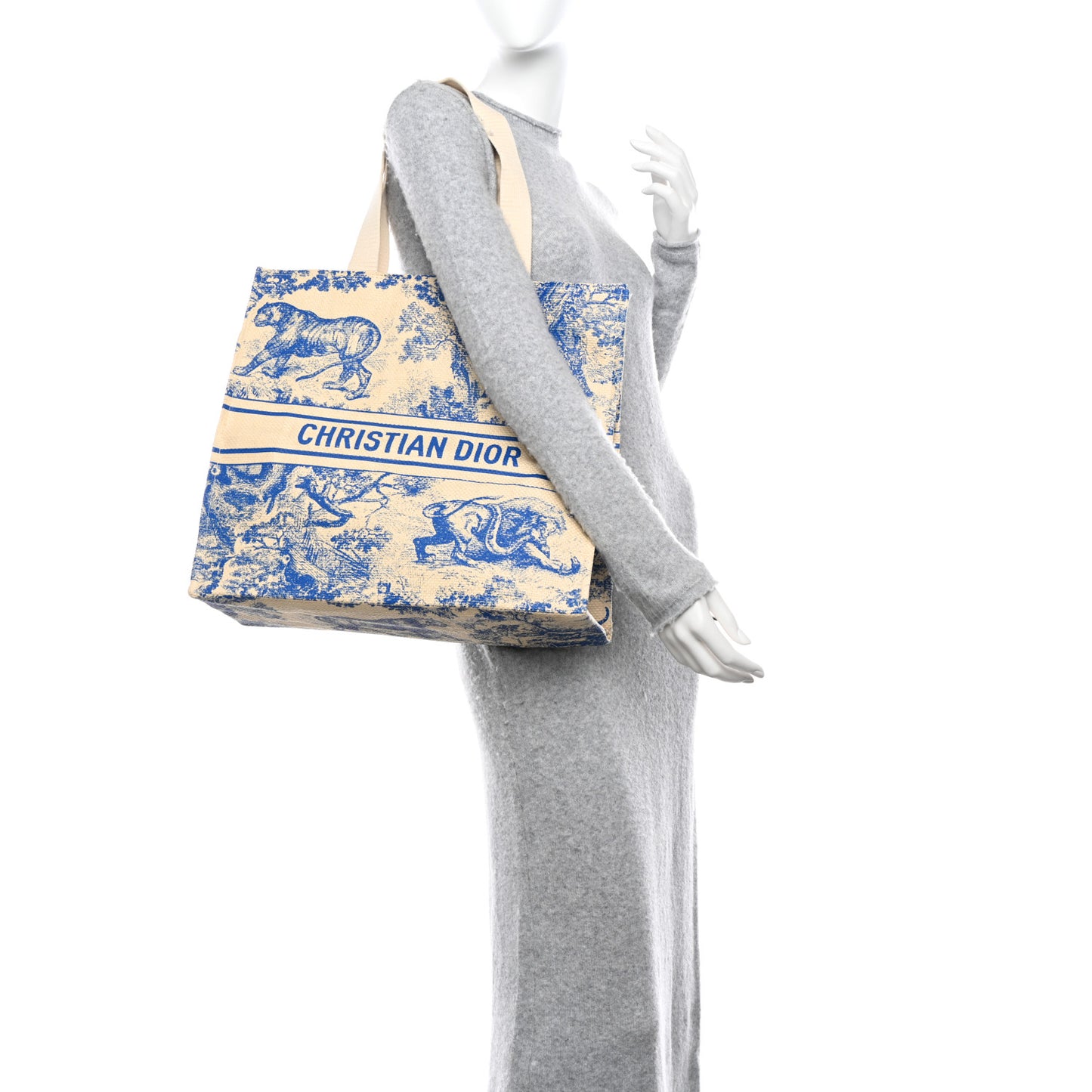 Straw Dioriviera Tote Blue