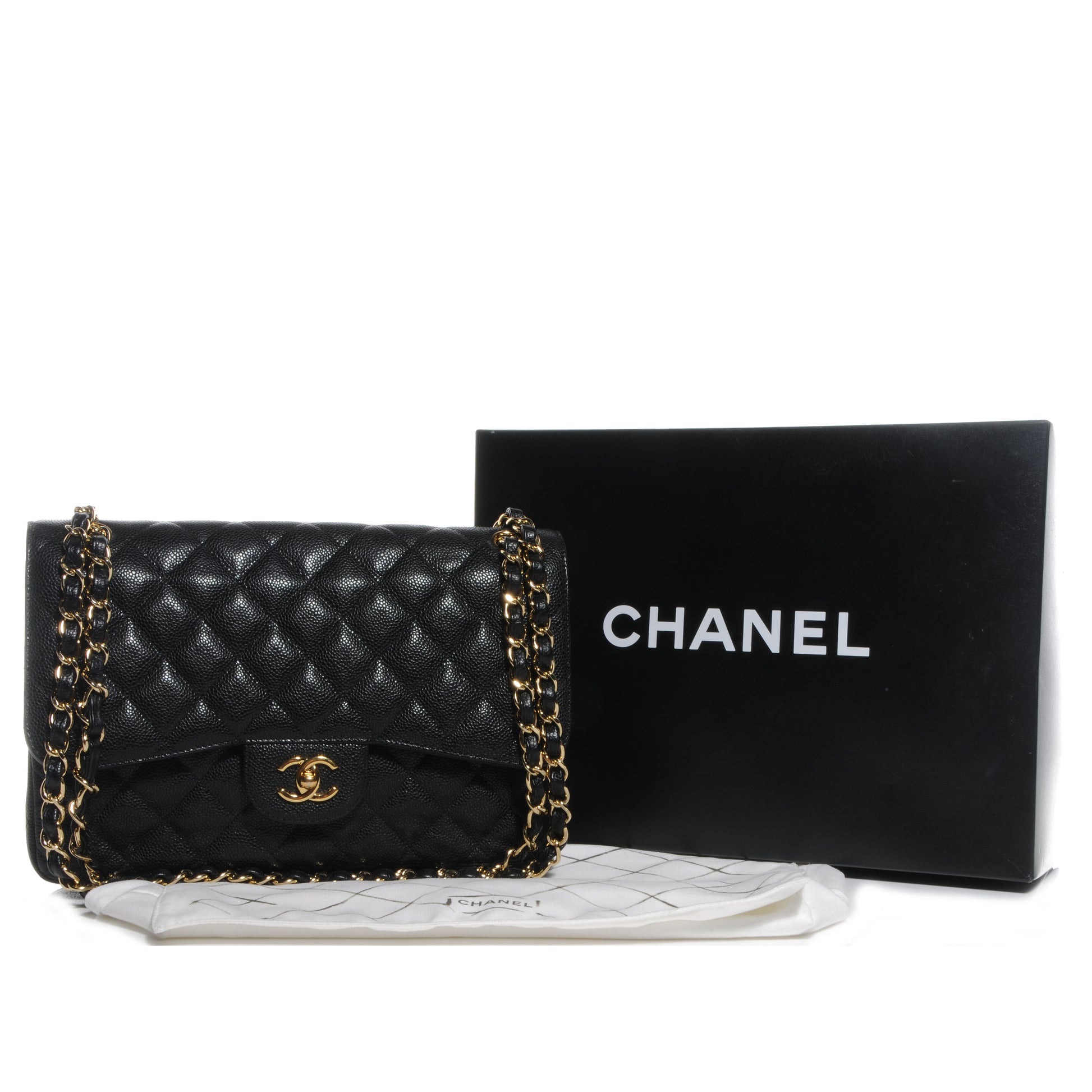Chanel Caviar Quilted Jumbo Double Flap Black 4 of 9