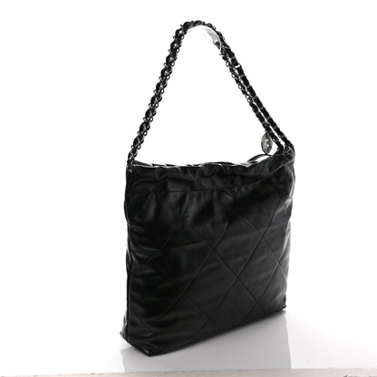 Chanel Shiny Calfskin Quilted Small Chanel 22 Black 3 of 9