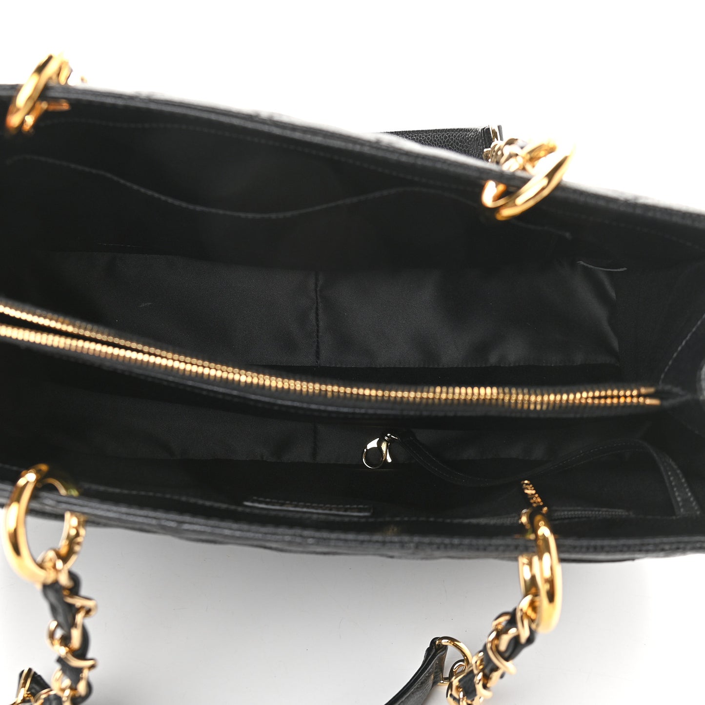 Caviar Quilted Grand Shopping Tote GST Black