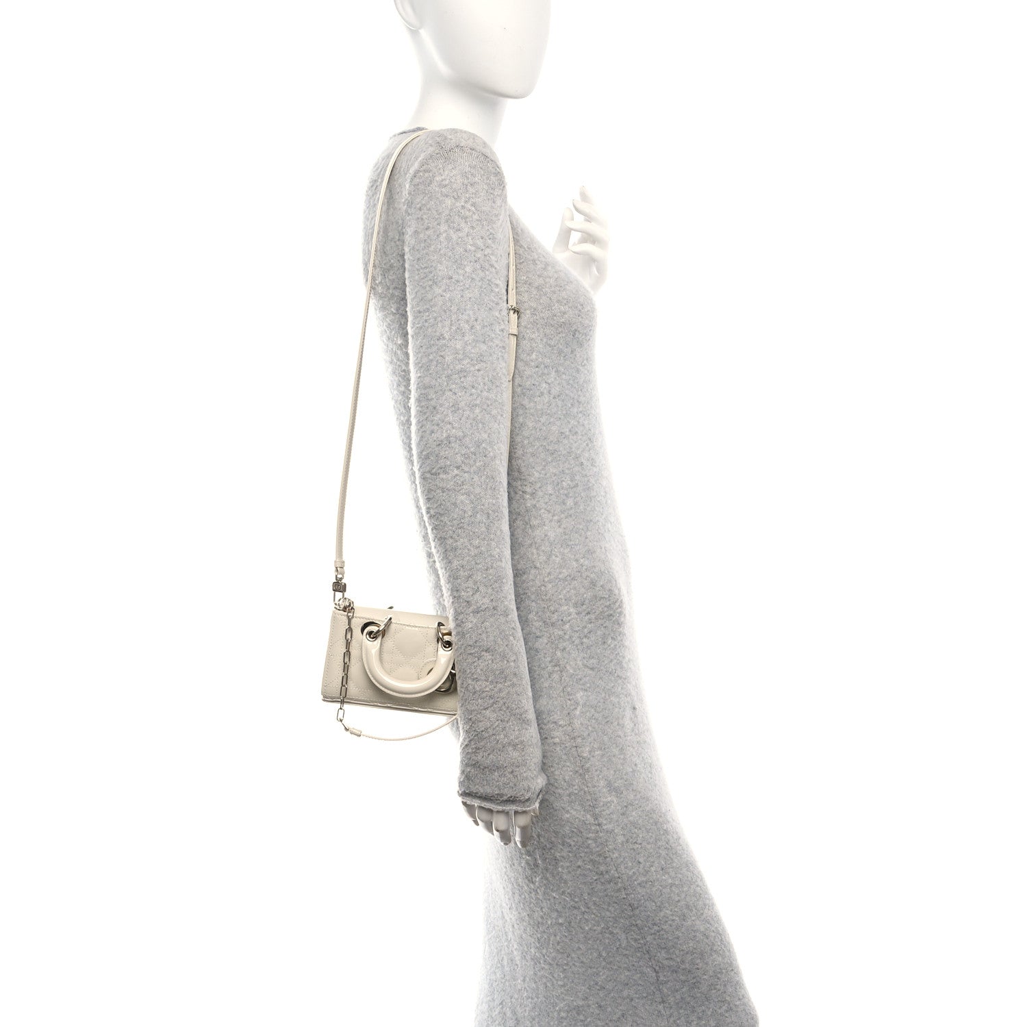 Christian Dior Patent Cannage Micro Lady D-Joy Latte 2 of 10