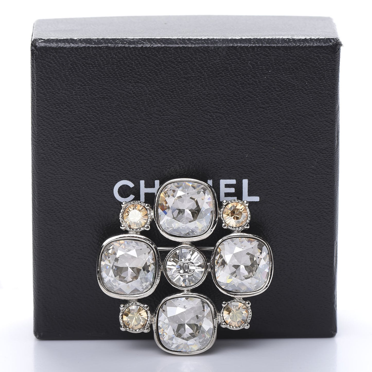 Crystal CC Brooch Silver