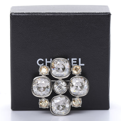Chanel Crystal CC Brooch Silver 4 of 4