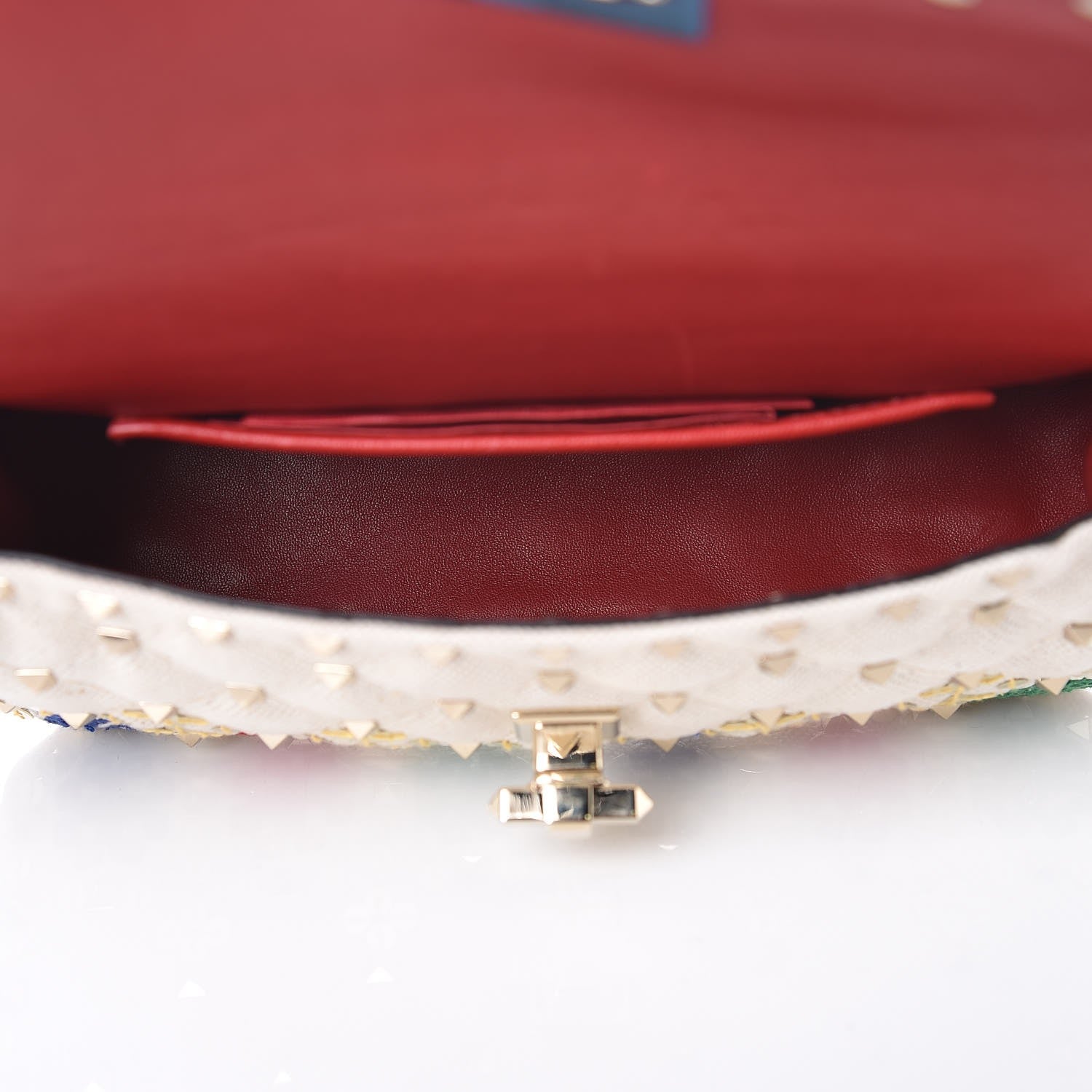 Valentino Garavani Canvas Sequin Embroidered Small Rockstud Spike Shoulder Bag Multicolor 5 of 7