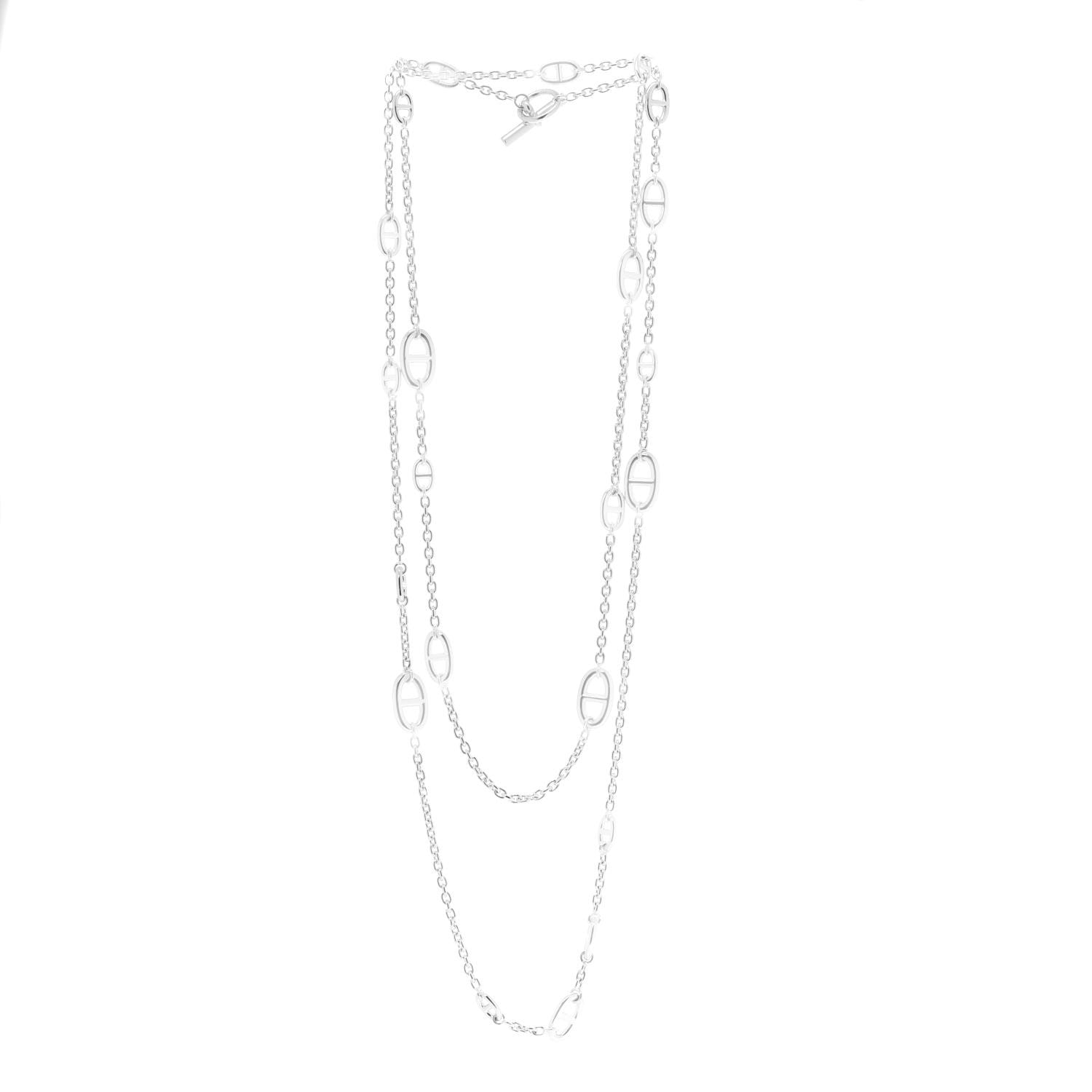 Hermes Sterling Silver Farandole Necklace 160 3 of 6