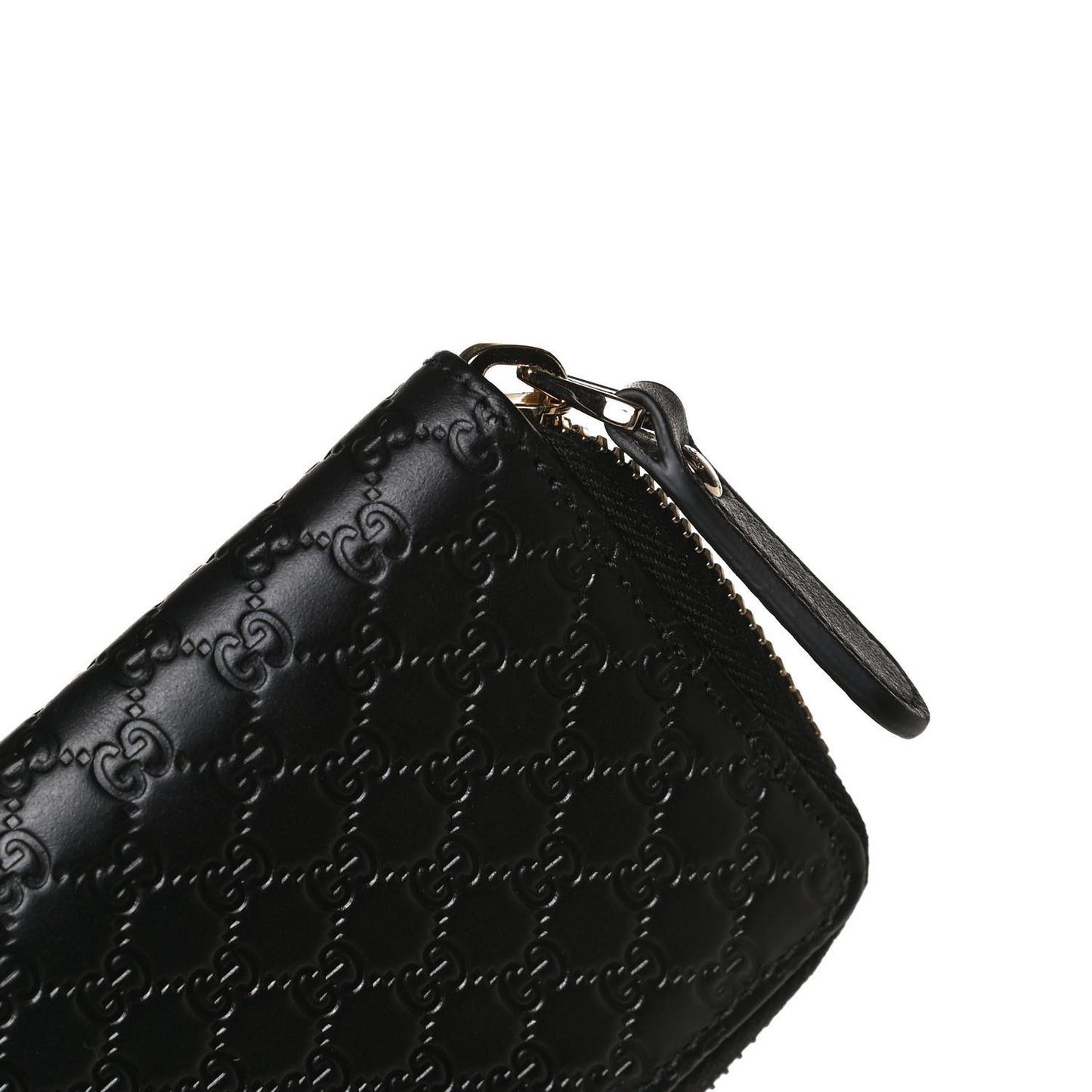 Microguccissima Zip Around Card Case Black