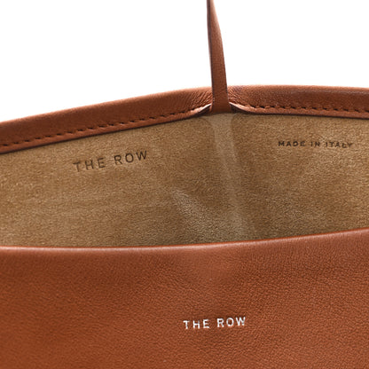 The Row Polished Saddle Calfskin Large N/S Park Tote Dark Cuir 6 of 10