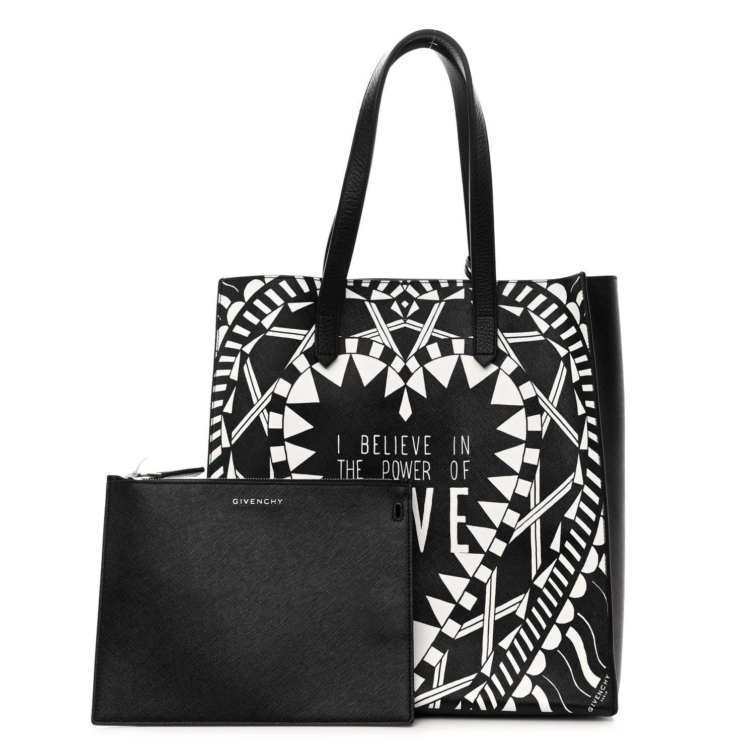 Givenchy Calfskin Power of Love Print Tote Black 1 of 9