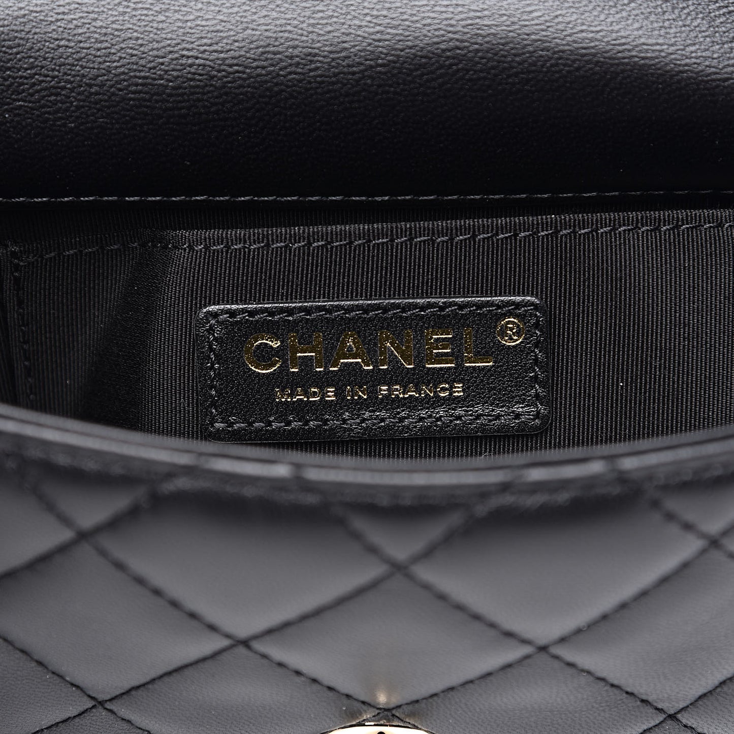 Lambskin Quilted Small My Precious Flap Black